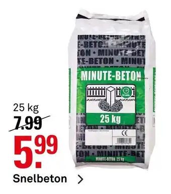 Karwei Snelbeton 25 kg aanbieding