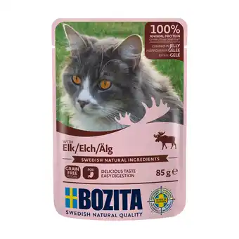 Zooplus 12x85g Stukjes in Gelei Pouch Eland Bozita Kattenvoer aanbieding