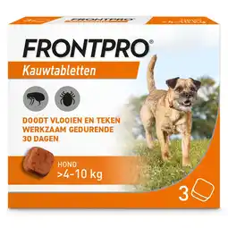 Pets Place Frontpro Hond - Anti vlooien en tekenmiddel - >4-10 Kg Medium aanbieding