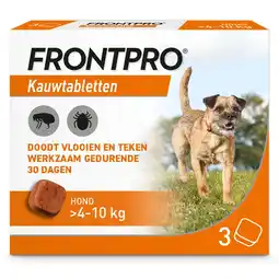 Pets Place Frontpro Hond - Anti vlooien en tekenmiddel - >4-10 Kg Medium aanbieding