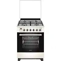 Bol.com Wiggo WO-E639R(CX) - Serie 9 - 60 cm - Gasfornuis - Wok - Creme Rvs aanbieding
