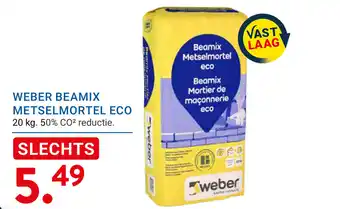 Kluswijs WEBER BEAMIX METSELMORTEL ECO 20 kg aanbieding