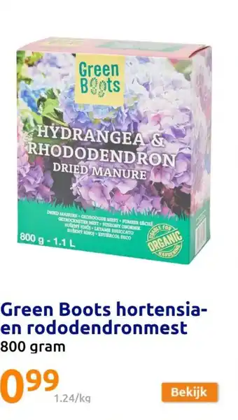 Action Green Boots hortensia en rododendronmest 800 gram aanbieding