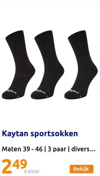 Action Kaytan sportsokken aanbieding