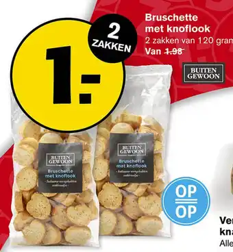 Hoogvliet Bruschette met knoflook 120 gram aanbieding