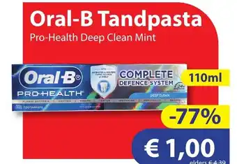 Die Grenze Oral-B Tandpasta Pro-Health Deep Clean Mint aanbieding