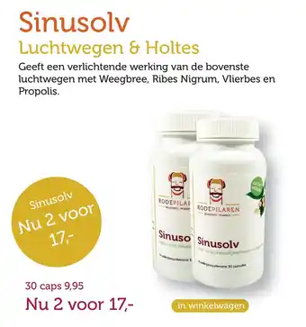 De Rode Pilaren Sinusolv Luchtwegen & Holtes aanbieding