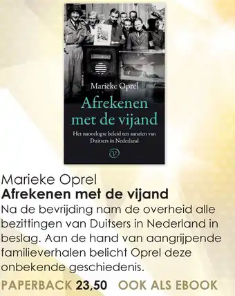 Libris Afrekenen met de vijand - Marieke Oprel aanbieding