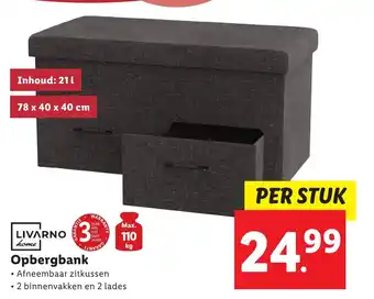 Lidl LIVARNO home Opbergbank aanbieding