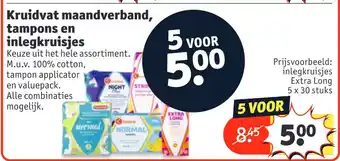 Kruidvat Kruidvat maandverband aanbieding