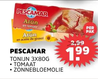 Sahan Supermarkten PESCAMAR TONIJN 3X80G aanbieding