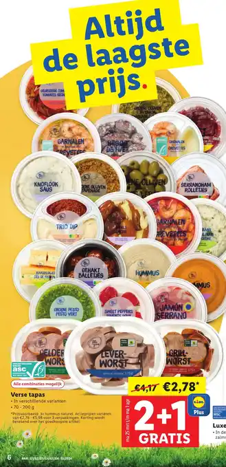 Lidl Verse tapas aanbieding