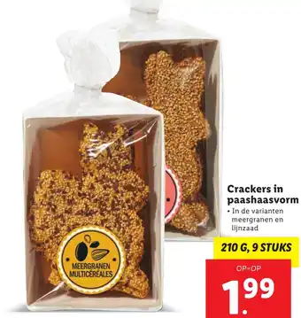 Lidl Crackers in paashaasvorm 210 g aanbieding