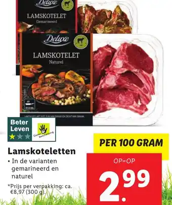 Lidl Lamskoteletten 100 gram aanbieding