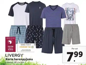 Lidl Livergy Korte herenpyjama aanbieding