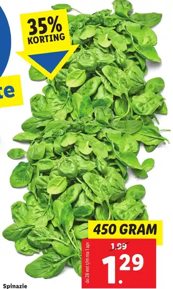 Lidl Spinazie 450 gram aanbieding