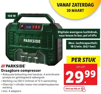 Lidl PARKSIDE Draagbare compressor aanbieding