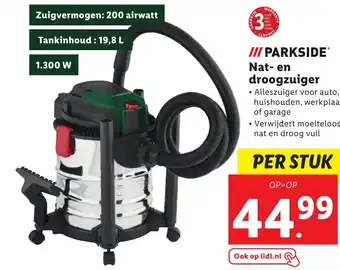 Lidl PARKSIDE Nat- en droogzuiger aanbieding