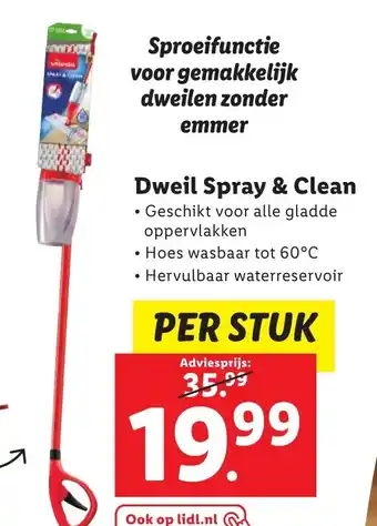 Lidl Dweil Spray & Clean aanbieding