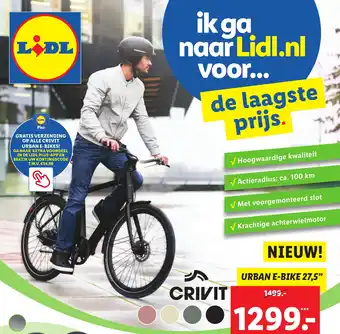 Lidl CRIVIT URBAN E-BIKE 27,5" aanbieding