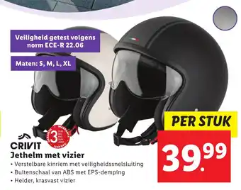 Lidl CRIVIT Jethelm met vizier aanbieding