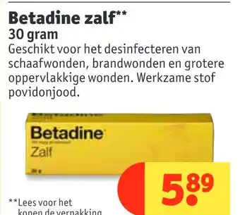 Kruidvat Betadine zalf 30 gram aanbieding