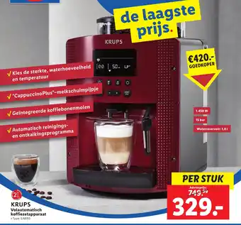 Lidl KRUPS Volautomatisch koffiezetapparaat Type: EA8155 aanbieding