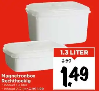 Vomar Voordeelmarkt Magnetronbox Rechthoekig 1.3 liter aanbieding