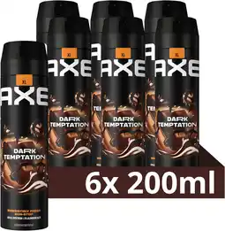 Amazon AXE Deodorant Bodyspray Dark Temptation - 6 x 200ml aanbieding