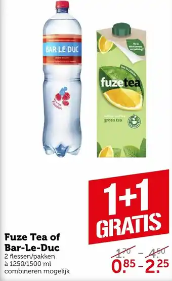 Coop Fuze Tea of Bar-Le-Duc aanbieding