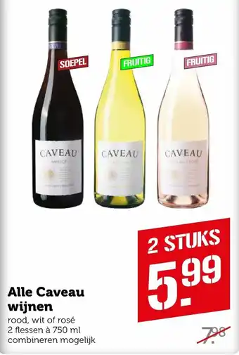 Coop Alle Caveau wijnen 750ml aanbieding