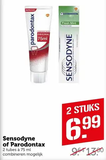 Coop Sensodyne of Parodontax 75ml aanbieding