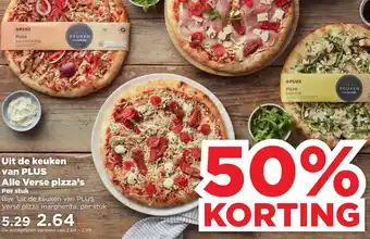 PLUS Uit de keuken van Alle Verse pizza's aanbieding