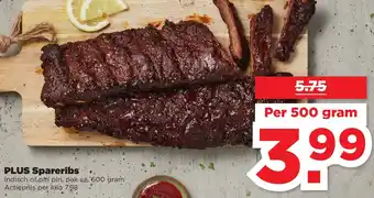 PLUS Spareribs 500g aanbieding