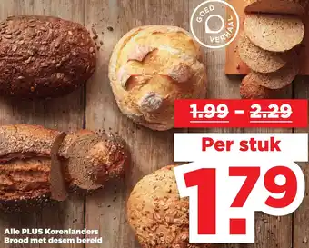 PLUS Alle Korenlanders Brood met desem bereid aanbieding