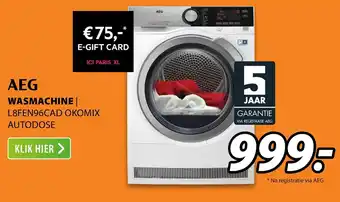 Expert AEG Wasmachine L8FEN96CAD OKOMIX Autodose aanbieding