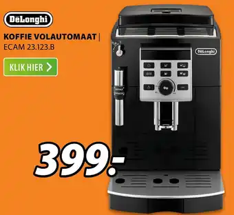 Expert DeLonghi Koffie Volautomaat ECAM 23.123.B aanbieding