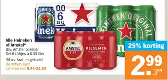 Albert Heijn Alle Heineken of Amstel* aanbieding