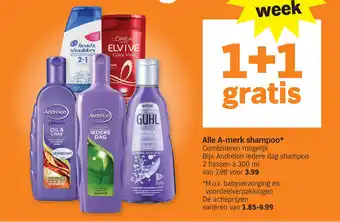 Albert Heijn Alle A-merk shampoo aanbieding