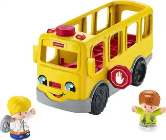 Amazon Fisher-Price HJN36 Little People schoolbus – meertalige versie, speelgoed om in te schuiven met muziek voor peuters en kleute aanbieding