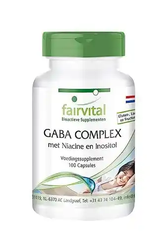 Amazon Fairvital GABA COMPLEX - met 1200mg Inositol, 400mg Vitamine B3 & 200mg GABA per dagelijkse dosis - ZEER GEDOSERISEERD - VEGA aanbieding