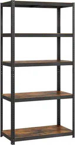 Amazon SONGMICS Staande plank, boekenkast, opbergplank, 5 planken, keukenplank, rek, 50 x 100 x 200 cm, belastbaar tot 870 kg, verst aanbieding