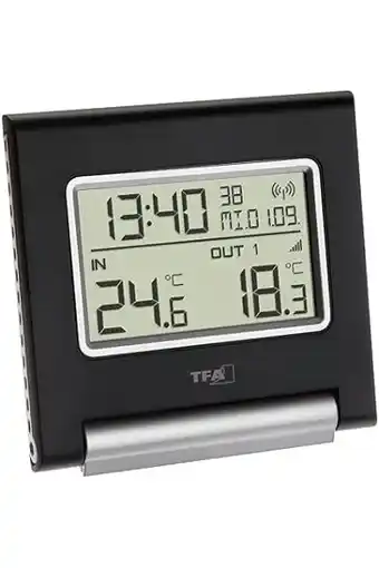 Amazon TFA Dostmann draadlooze thermometer Spot, 30.3030.01, binnen- en buitentemperatuur via zender, maximum-en minimumwaarden, zen aanbieding