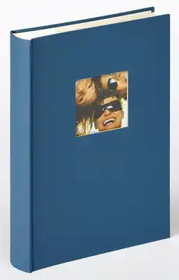 Amazon walther design fotoalbum blauw 300 foto's 10 x 15 cm Memoboekje met omslaguitsparing, Fun ME-111-L aanbieding