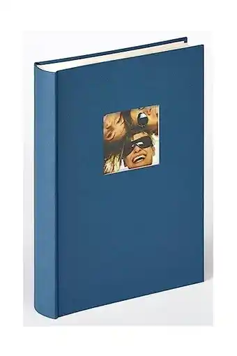 Amazon walther design fotoalbum blauw 300 foto's 10 x 15 cm Memoboekje met omslaguitsparing, Fun ME-111-L aanbieding