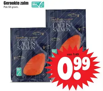 Dirk Gerookte zalm 50 gram aanbieding