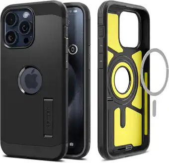 Amazon Spigen Tough Armor MagFit Case Compatibel met iPhone 15 Pro Max hoesje -Zwart aanbieding