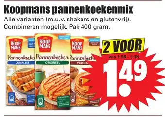 Dirk Koopmans pannenkoekenmix 400 gram aanbieding