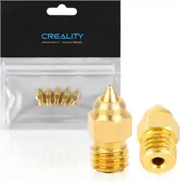 Amazon Creality Officiële 3D Printer Messing Nozzles MK8 0.4mm 5 stks voor Ender 3 S1 Ender-3 S1 Pro CR-6 SE CR-6 Max Sermoon V1 Pro aanbieding
