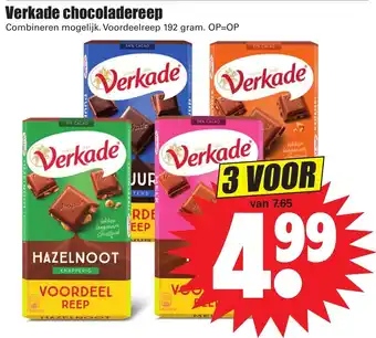 Dirk Verkade chocoladereep 192 gram aanbieding